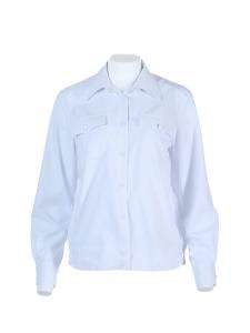 Блуза форменная БлокПОСТ Полиция  Модель 4 (белая) с длинным рукавом