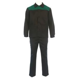 Костюм мужской БлокПОСТ Ударник (куртка+брюки), (черный/темно-зеленый)