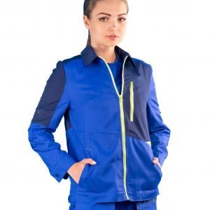 Куртка женская БлокПОСТ "Тефия" модель № 25 (василек/синий/лимон)