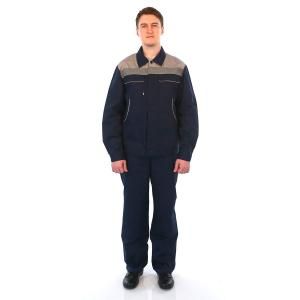 Костюм БлокПОСТ "Профессионал-2" (куртка+полукомбинезон), (синий/светло-серый, СОП)