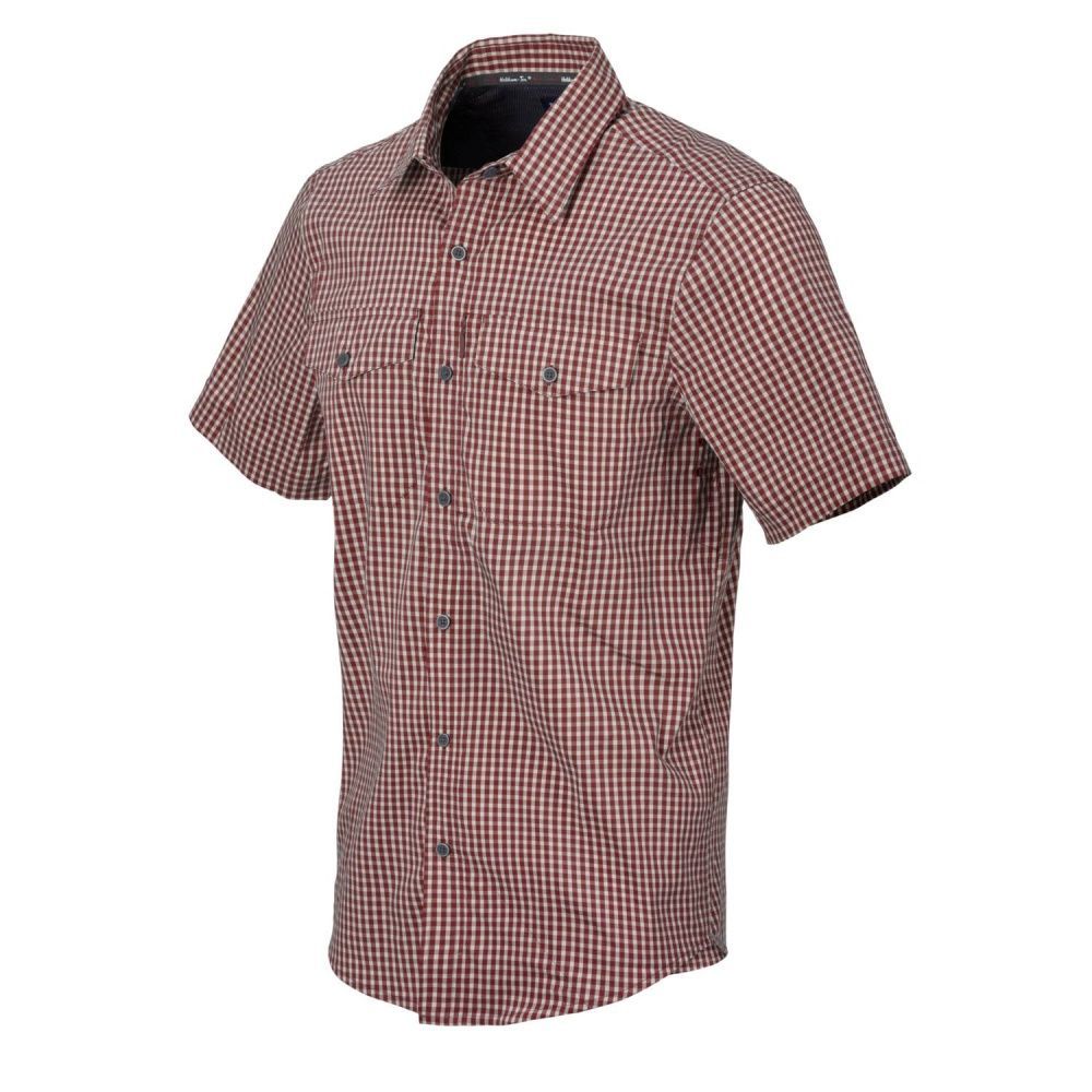 Рубашка Covert Concealed Carry Short Helikon, цвет Dirt Red Checkered