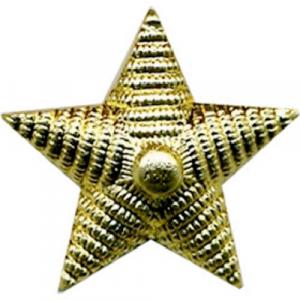 Звезда рифленая (золотая) 20 мм